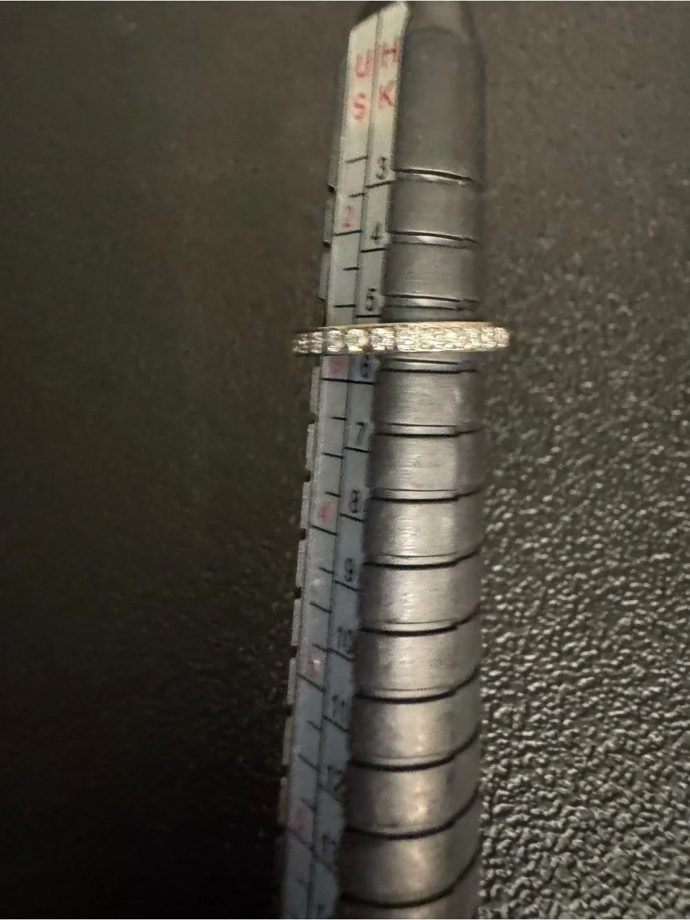 White Titanium Crystal Eternity Band - Sz 3